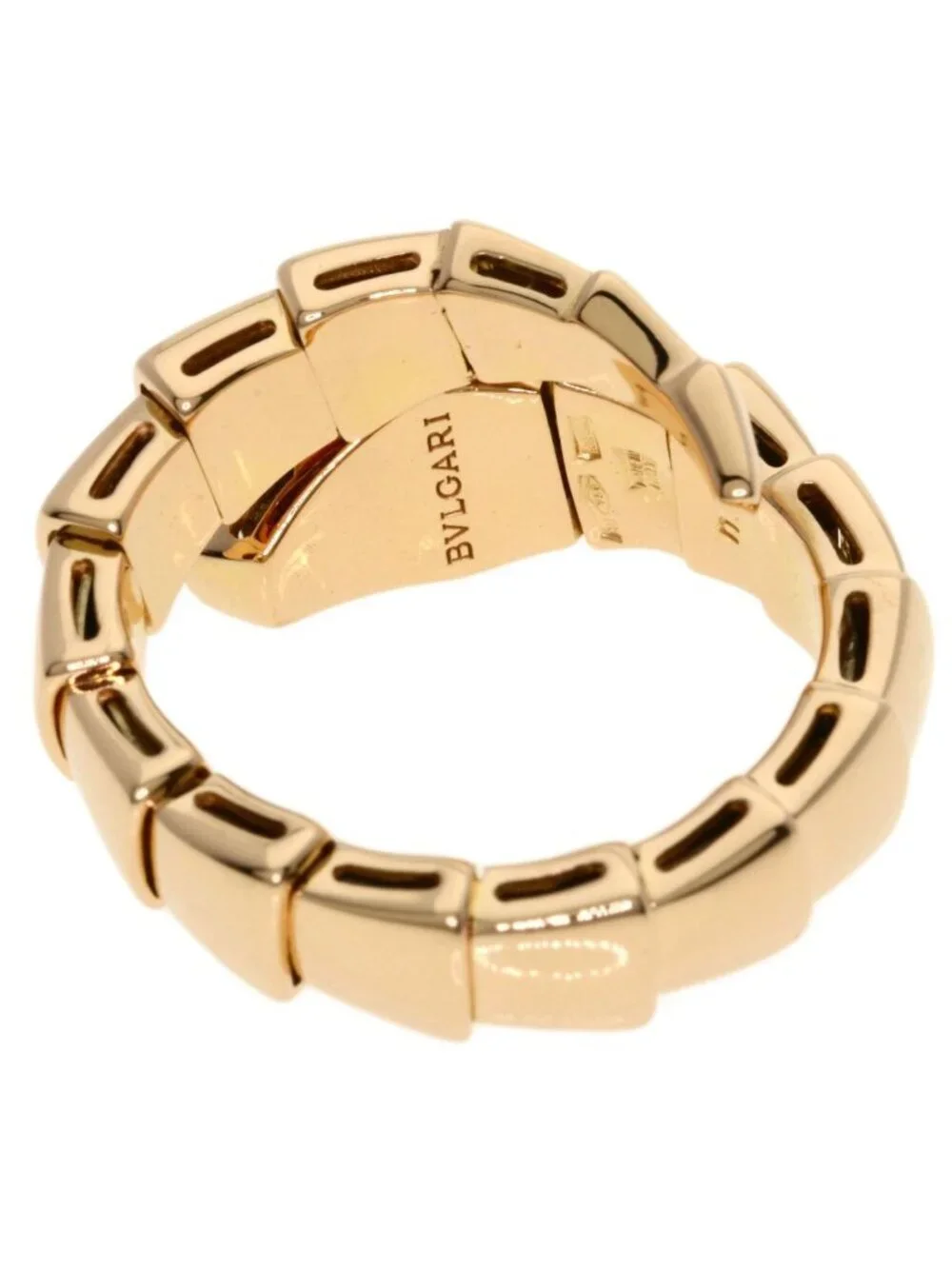 Bvlgari Serpenti Viper Diamond M Ring 18K Pink Gold
